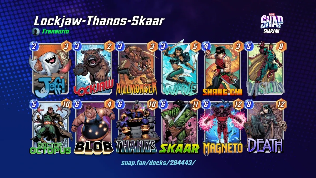 LockjawThanosSkaar by Franaurin Marvel Snap Decks snap.fan
