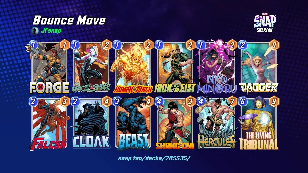 Bounce Move by JFsnap - Marvel Snap Decks - snap.fan