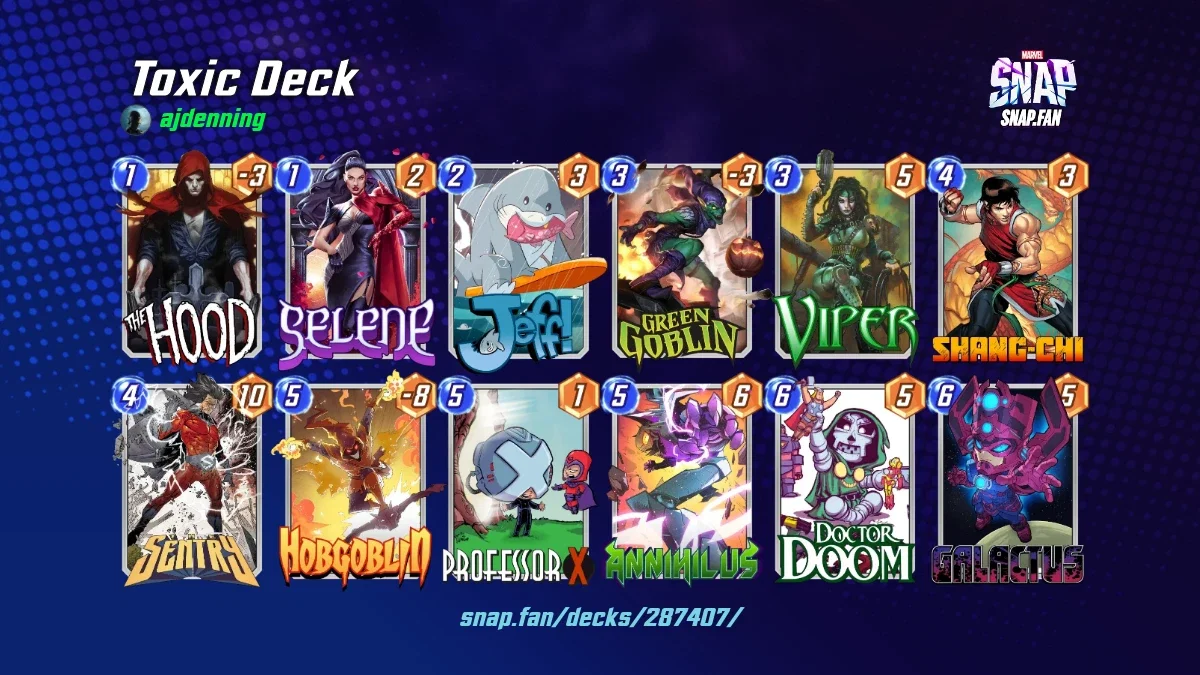 Snapping Decks Toxic Deck by ajdenning - Marvel Snap Decks - snap.fan