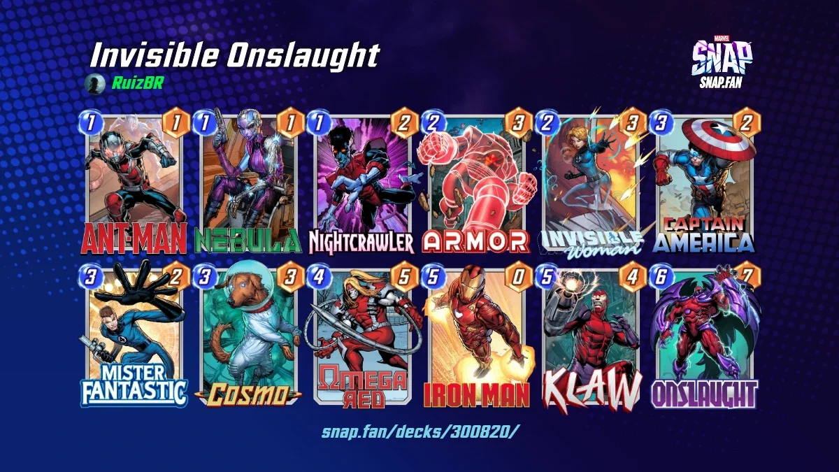 Invisible Onslaught by RuizBR - Marvel Snap Decks - snap.fan