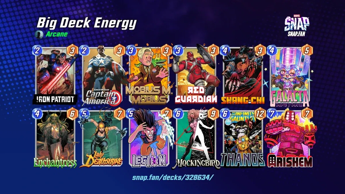 Big Deck Energy by Arcane Marvel Snap Decks snap.fan