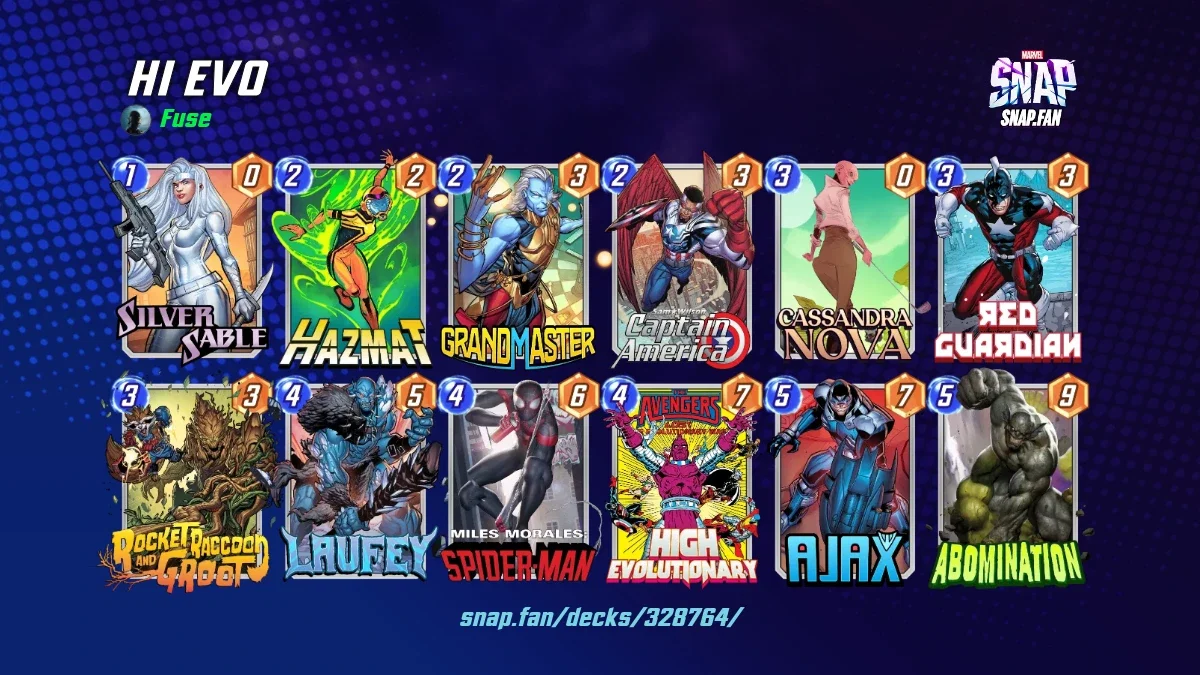 HI EVO by Fuse - Marvel Snap Decks - snap.fan