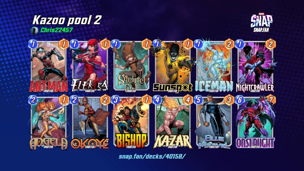 Kazoo pool 2 by Chris22457 Marvel Snap Decks snap.fan