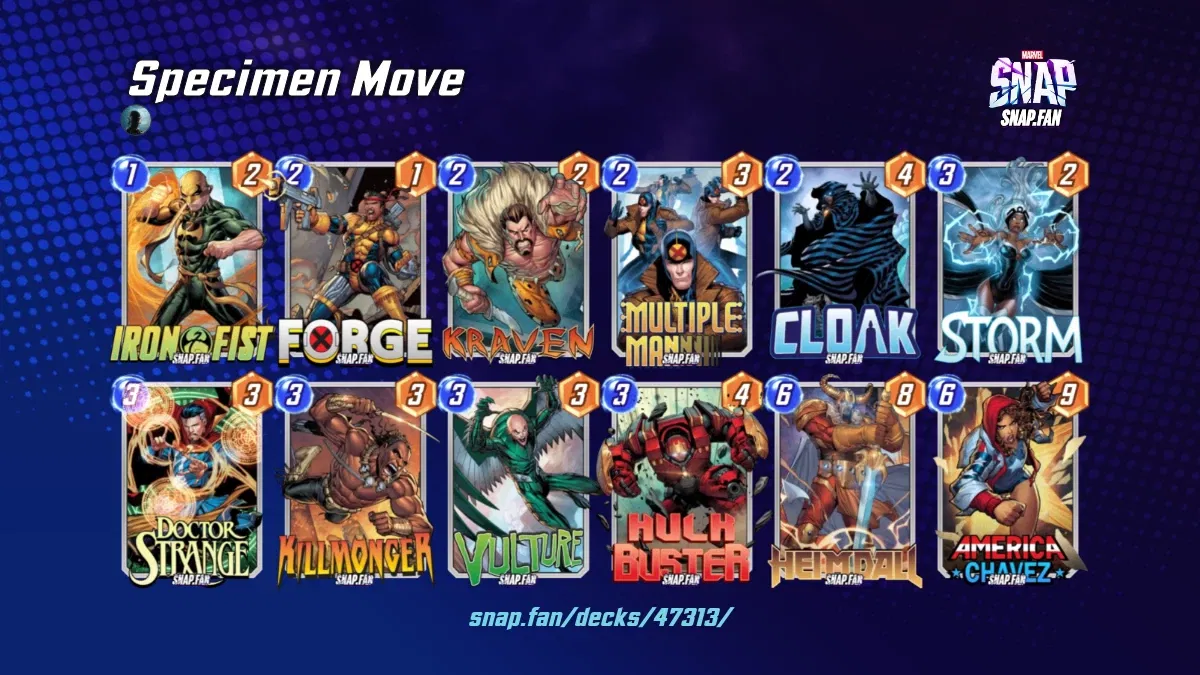 Specimen Move by None Marvel Snap Decks snap.fan