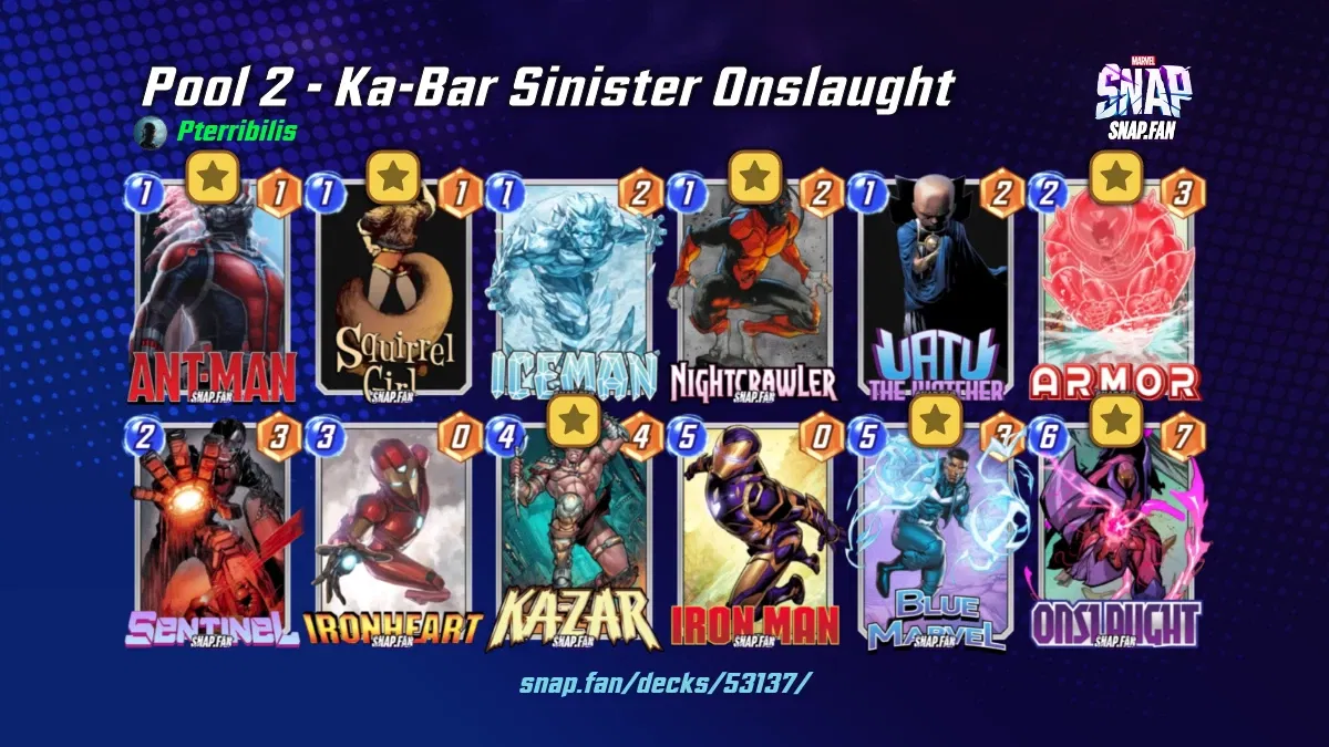Pool 2 KaBar Sinister Onslaught by Pterribilis Marvel Snap Decks