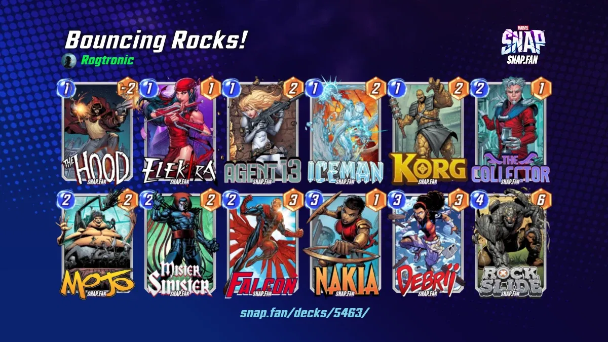 Bouncing Rocks! by Rogtronic - Marvel Snap Decks - snap.fan