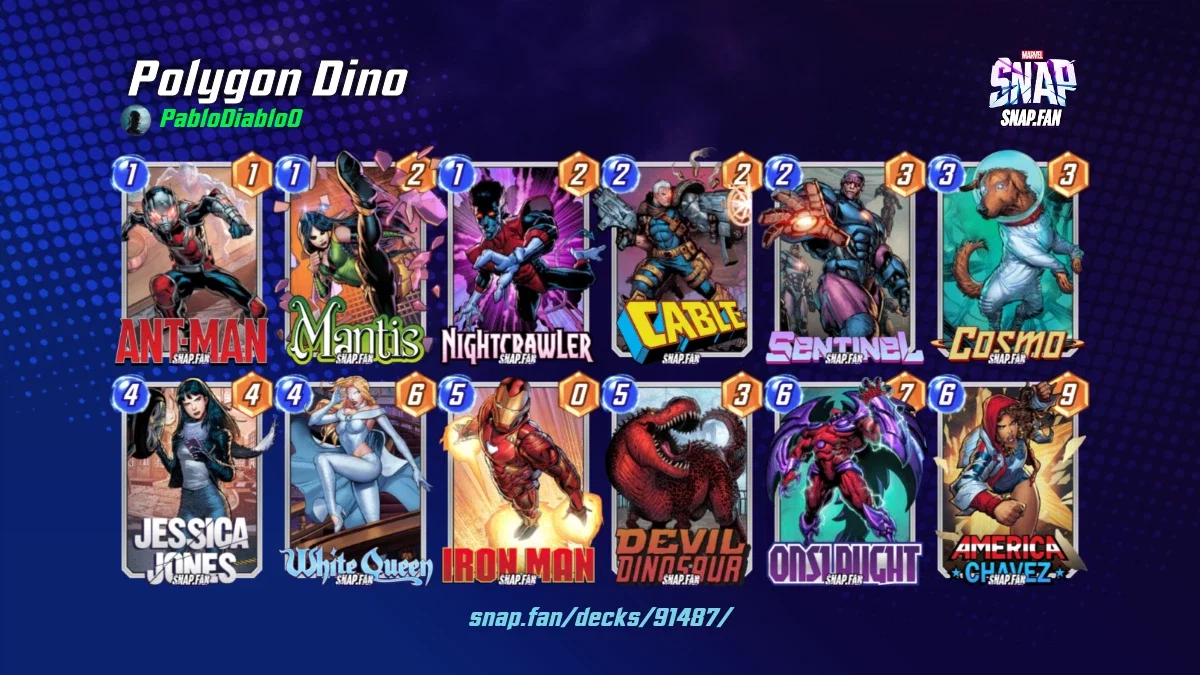 Snap Polygon Script Polygon Dino by PabloDiablo0 - Marvel Snap Decks - snap.fan