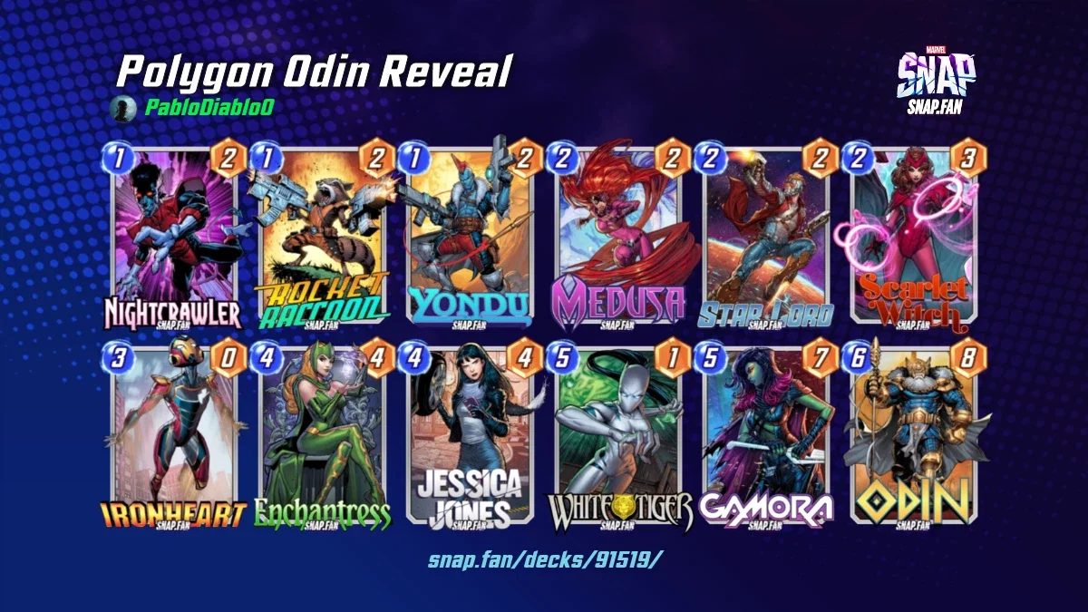 Snap Polygon Script Polygon Odin Reveal by PabloDiablo0 - Marvel Snap Decks - snap.fan