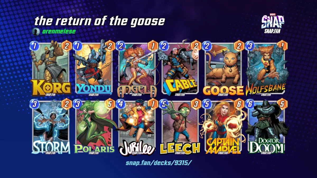 the return of the goose by orenmelese Marvel Snap Decks snap.fan