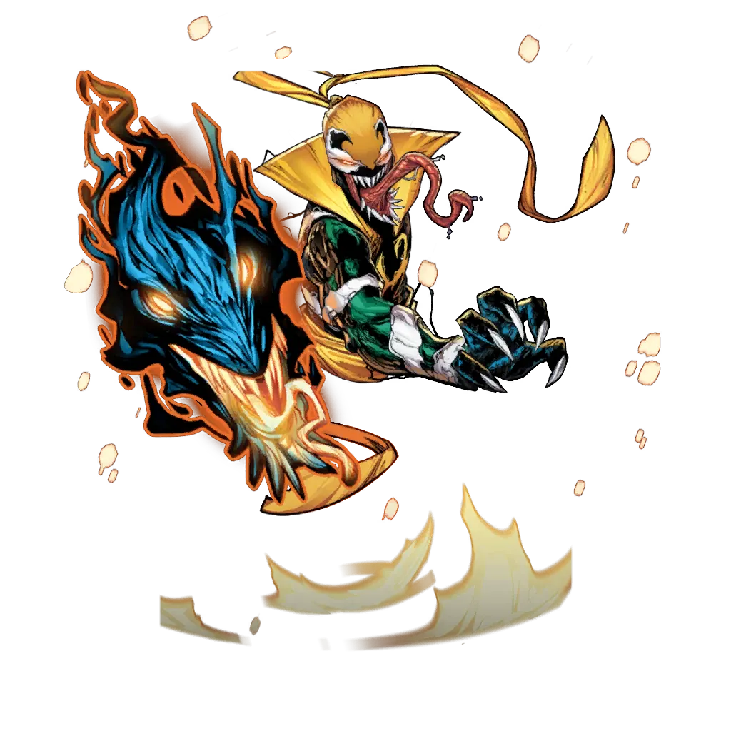 激レア金スタンププロモ！MIGHTY FIRE Iron Fist (Venomized) - Marvel Snap - SNAP.FAN